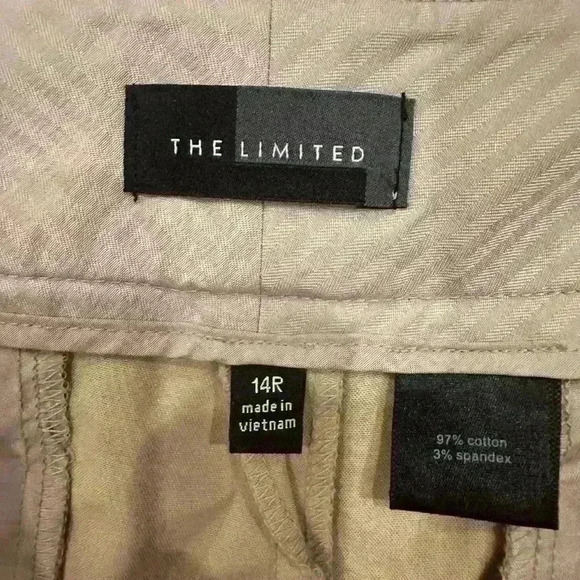 The Limited Tan Cropped Trousers Size 14 - Picture 3 of 3
